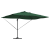 Umbrela cantilever Roma cu LED-uri Verde 352x251x265 cm Aluminiu GartenMobel Dekor