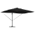 Umbrela cantilever Roma cu LED-uri Neagră 352x251x265 cm Aluminiu GartenMobel Dekor