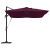 Parasol Cantilever Roma cu LED-uri Roșu Bordeaux 352x251x265 cm Aluminiu GartenMobel Dekor