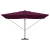 Parasol Cantilever Roma cu LED-uri Roșu Bordeaux 352x251x265 cm Aluminiu GartenMobel Dekor