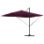 Parasol Cantilever Roma cu LED-uri Roșu Bordeaux 352x251x265 cm Aluminiu GartenMobel Dekor
