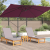 Umbrela Cantilever Bordeaux Roșu Poliester, Oțel Mare GartenMobel Dekor