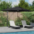 Umbrelă Cantilever Neagră Poliester, Oțel vopsit electrostatic Mare GartenMobel Dekor