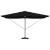 Umbrelă Cantilever Neagră Poliester, Oțel vopsit electrostatic Mare GartenMobel Dekor