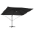 Umbrelă Cantilever Neagră Poliester, Oțel vopsit electrostatic Mare GartenMobel Dekor