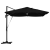 Umbrelă Cantilever Neagră Poliester, Oțel vopsit electrostatic Mare GartenMobel Dekor