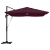 Umbrela Cantilever - Bordo Bordo Metal și Țesătură Mediu Pliabil GartenMobel Dekor