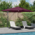 Umbrela Cantilever - Bordo Bordo Metal și Țesătură Mediu Pliabil GartenMobel Dekor