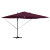 Umbrela Cantilever - Bordo Bordo Metal și Țesătură Mediu Pliabil GartenMobel Dekor