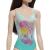 PAPUSA BARBIE BRUNETA CU COSTUM DE BAIE ALBASTRU SuperHeroes ToysZone