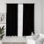 Draperii opace aspect in, cârlige, 2 buc., negru, 140 x 175 cm GartenMobel Dekor