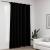 Draperii opace, aspect de in, negru, 290 x 245 cm, cu cârlige GartenMobel Dekor