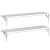 Rafturi de perete 2 buc. 100x23,5 cm argintiu oțel inoxidabil GartenMobel Dekor