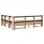Pat cu bibliotecă fără saltea, 200x200 cm, lemn masiv de pin GartenMobel Dekor