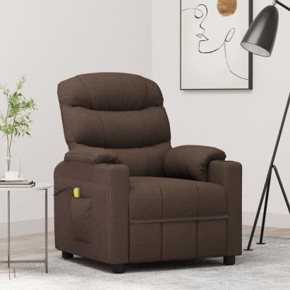 Fotoliu de masaj, maro închis, material textil GartenMobel Dekor