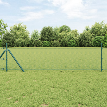 Îngrădire hexagonală verde 1.4x10 m Oțel GartenMobel Dekor