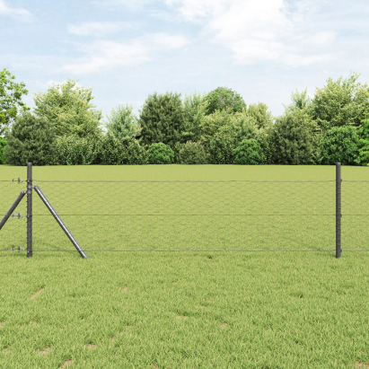 Gard Hexagonal Gri 0.5x10 m Oțel GartenMobel Dekor