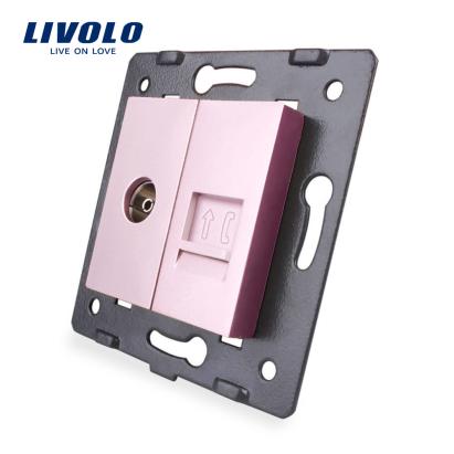 Priza dubla TV + telefon Livolo SmartElectro IntelligentHouse