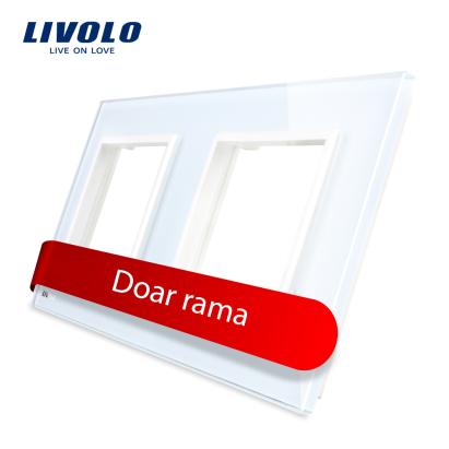 Rama priza dubla Livolo din sticla SmartElectro IntelligentHouse