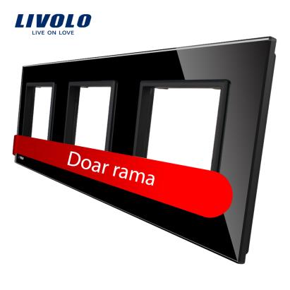Rama priza tripla Livolo din sticla SmartElectro IntelligentHouse