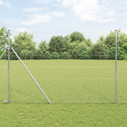 Gard Hexagonal 1.5x50 m Oțel Galvanizat GartenMobel Dekor