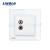 Priza simpla audio Livolo cu rama din sticla SmartElectro IntelligentHouse