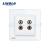 Priza dubla audio Livolo cu rama din sticla SmartElectro IntelligentHouse