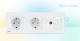 Priza tripla Livolo cu rama din sticla 2 prize simple+TV/internet SmartElectro IntelligentHouse