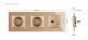 Priza tripla Livolo cu rama din sticla 2 prize simple+TV/internet SmartElectro IntelligentHouse