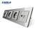 Priza cvadrupla Livolo cu rama din sticla 3 prize simple+TV/internet SmartElectro IntelligentHouse