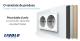Priza dubla Livolo cu rama din sticla 4M, standard Italian, Serie noua SmartElectro IntelligentHouse