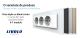 Priza tripla cu blank Livolo cu rama din sticla 6/7 module - standard Italian SmartElectro IntelligentHouse