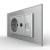Priza Dubla Livolo cu Rama din Sticla 1 Priza Schuko+TV/internet, Standard Italian - Serie Noua SmartElectro IntelligentHouse