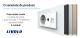 Priza Dubla Livolo cu Rama din Sticla 1 Priza Schuko+TV/internet, Standard Italian - Serie Noua SmartElectro IntelligentHouse