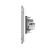 Priza Tripla cu Blank Livolo cu Rama din Sticla 2 Prize Schuko+TV/internet, Standard Italian - Serie Noua SmartElectro IntelligentHouse