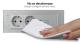 Priza Tripla cu Blank Livolo cu Rama din Sticla 2 Prize Schuko+TV/internet, Standard Italian - Serie Noua SmartElectro IntelligentHouse