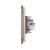 Priza Tripla cu Blank Livolo cu Rama din Sticla 2 Prize Schuko+TV/internet, Standard Italian - Serie Noua SmartElectro IntelligentHouse