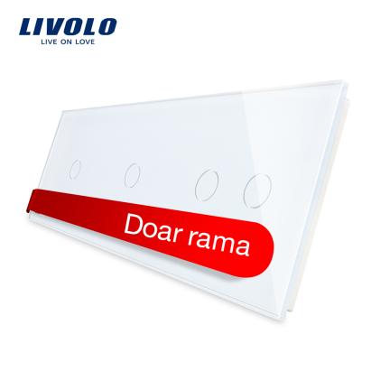 Panou intrerupator simplu+simplu+dublu cu touch LIVOLO din sticla SmartElectro IntelligentHouse