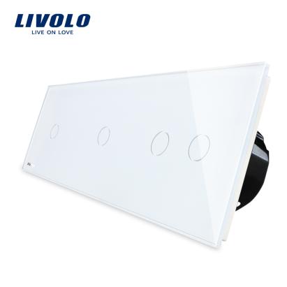 Intrerupator cu touch simplu+simplu+dublu LIVOLO din sticla SmartElectro IntelligentHouse