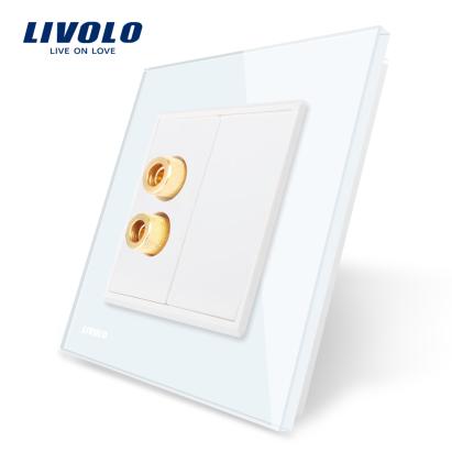 Priza redare sunet LIVOLO cu rama din sticla SmartElectro IntelligentHouse