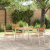Scaune de Grădină Stivuite 4 pcs Din Lemn Masiv de Teak și Oțel Inoxidabil GartenMobel Dekor