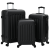 Set de valize 3 piese Carcasă rigidă Negru 20" 24" 28" ABS GartenMobel Dekor