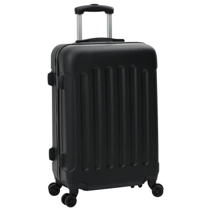 Set de valize 3 piese Carcasă rigidă Negru 20" 24" 28" ABS GartenMobel Dekor