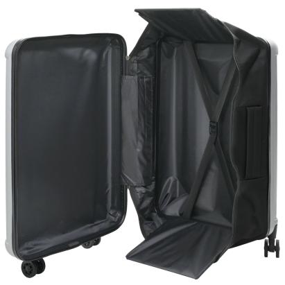 Valiză pliabilă carcasă tare 28'' Argintie 50x30x76 cm ABS GartenMobel Dekor