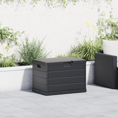Cutie de depozitare pentru grădină - Antracit, 77.5 x 54.5 x 53 cm, Plastic, 170 L GartenMobel Dekor