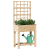 Ghiveci de grădină cu trellis și raft 71x37x152 cm din lemn de pin GartenMobel Dekor