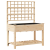 Jardiniere cu trellis și raft 115x59x152 cm Lemn solid de brad GartenMobel Dekor