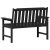 Bancă de grădină Neagră 120 cm HDPE GartenMobel Dekor