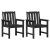 Scaune de dining 2 buc Negru HDPE GartenMobel Dekor