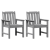 Scaune de dining 2 buc Gri deschis HDPE GartenMobel Dekor